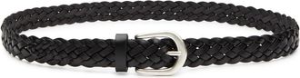 Anderson's Woven Leather Belt - Black - 100 (UK18 /xxl)