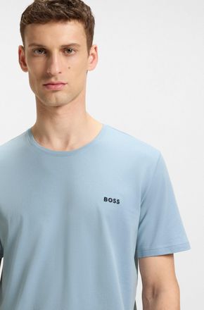 HUGO BOSS T-Shirt BOSS Mix&Match T-Shirt R, Damen, Gr. XXL, blau (open blau 483), Single Jersey, Obermaterial: 95% Baumwolle, 5% Elasthan, Basic, Rundhals, eing
