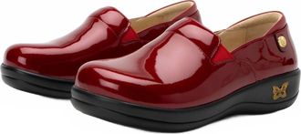 Alegria Womens Keli Loafer Shoes In Cherry Bomb Patent