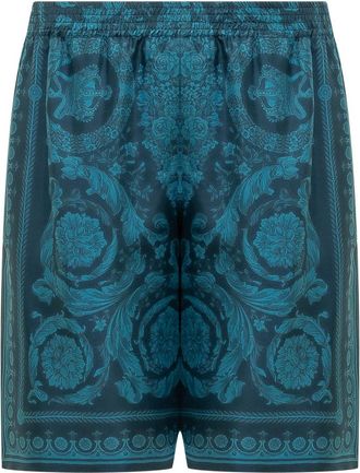 Versace Blue Printed Shorts