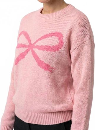 So Me Show Me Your Bow Sweater In Blush