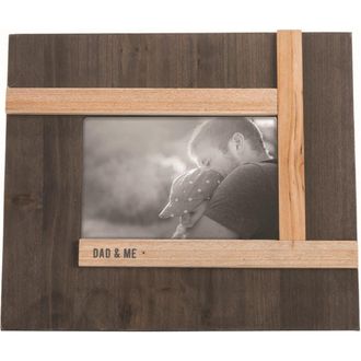 Foreside Home And Garden Dark Wood Dad and Me 4 x 6 inch Wood Picture Frame in Brown at Nordstrom, Size Medium