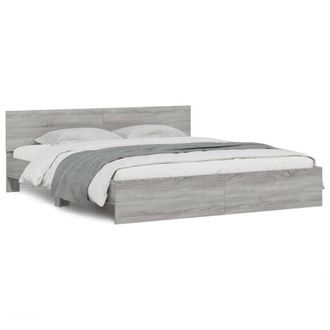 Berkfield Home Bed Frame without Mattress Grey Sonoma 180x200 cm Super King