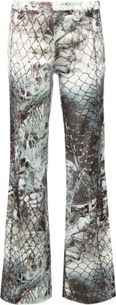 Diesel P-Maevy flared trousers - women - Acetate/Nylon/Elastane - 40 - Grey