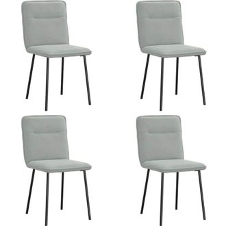 vidaXL Vidaxl - Sillas De Comedor 4 Unidades Terciopelo Gris Claro