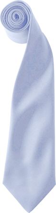Premier Kleuren Heren Satin Clip Tie (Pakket van 2) (Lichtblauw)
