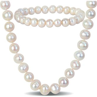 Delmar Cultured Freshwater Pearl Necklace & Bracelet Set at Nordstrom Rack