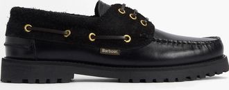 Barbour Mens Barbour DECK Mens Boat Shoe Black - Size: 10
