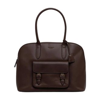 Marc O'Polo Tassen, Dames, Bruin, ONE Size, Leer, Grote Leren Shopper