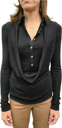 Elisabetta Franchi Mujer, Camisetas, Negro, Talla: XL