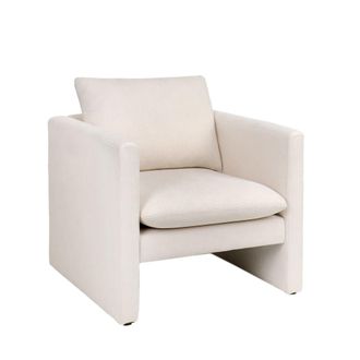 Klast Sill&oacute;n de lectura de poli&eacute;ster beige 76 cm x 76 cm