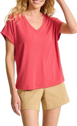Tommy Bahama Kauai V-Neck T-Shirt in Wild Geranium at Nordstrom, Size X-Large