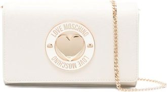 Love Moschino heart-plaque chain-strap cross body bag - women - Leather - One Size - Neutrals