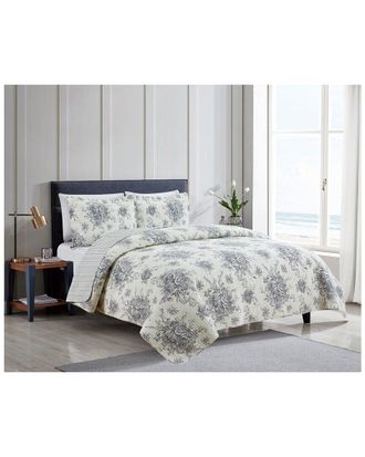 Melange Home M&eacute;lange Home Toile Reversible Cotton Quilt Set
