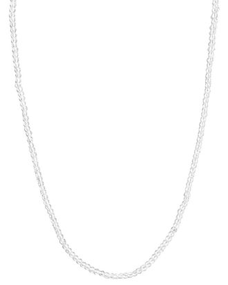 Jewelmak 14K White Topaz Necklace