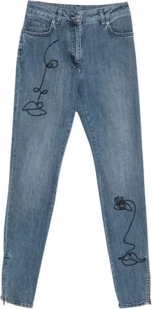 Moschino Slim-fit Jeans - Dames - Slim Fit Jeans - Blauw - S - Denim - Jeans