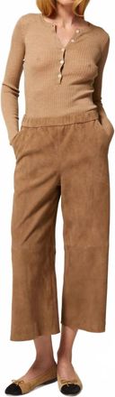 SPRWMN Suede Culotte Pant In Taupe