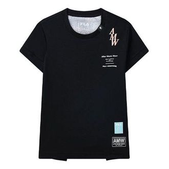 Fila (WMNS) FILA x MIHARA YASUHIRO Jointly Signed Logo Printing Sports T-Shirt Black LogoT F11W133103F-BK