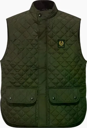 Belstaff Mens Belstaff Icon Gilet Faded Olive - Tan - Size: 42/Regular