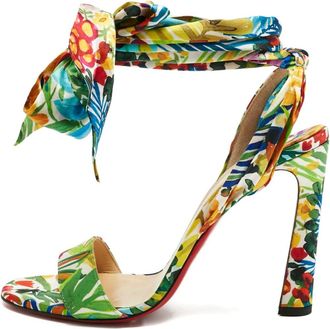 Christian Louboutin Sandali Miss Z a fiori - Verde