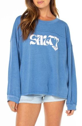 Roxy Changing Tides Sweatshirt in Blue Horizon at Nordstrom, Size Small