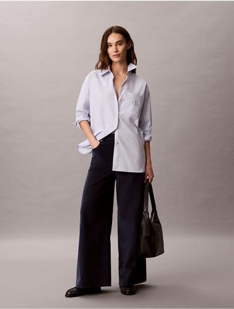 Calvin Klein Jeans Calvin Klein Womens Corduroy Wide Leg Pants - Blue - 10
