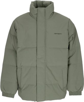 Carhartt Work in Progress Down Jacket High Neck - Heren - Gewatteerde jassen - Groen - S - Polyester - Jassen