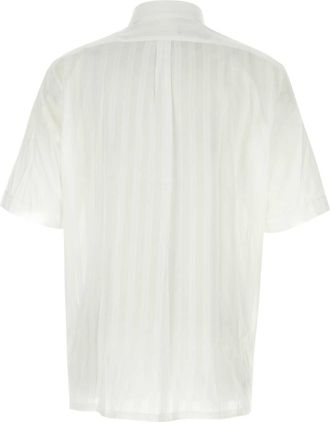Givenchy Mens Embroidered Poplin Shirt White Cotton