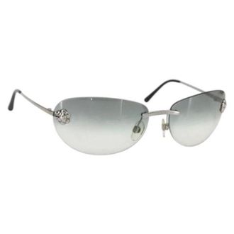 Chanel Pre-owned Accessories, female, Gray, Size: ONE SIZE Pre-owned Metal Sunglasses