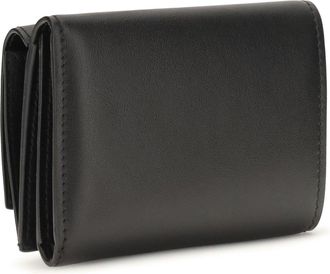 Fendi Womens Ff Mini Trifold Leather Wallet Nero Calf Bos Taurus