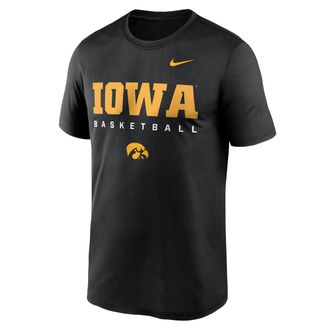 Nike Iowa Courtside Basketball Legend Nike Mens Dri-FIT College T-Shirt in Black | 02TI00AIA-8TZ