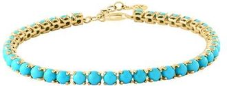 Effy 14K Yellow Gold Turquoise Tennis Bracelet in 14K Gold at Nordstrom, Size 7