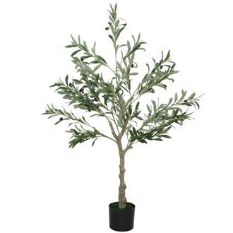 HOMCOM Indoor Artificial Plant - Faux Potted Silk Olive Tree - 180cm | TJ Hughes