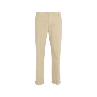 Dondup Chinos, male, Beige, Size: W36 Beige Chinos Classic Style Trousers