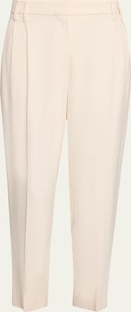 Brunello Cucinelli Pleated Canvas Twill Tailored Pants