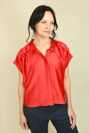 Cot&eacute;lac Chemise Top In Sorbet Fraise
