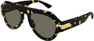 Bottega Veneta Aviator Zonnebril - unisex - Zonnebrillen - Bruin - 53 MM - Accessoires