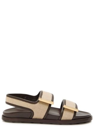 Tod's Canvas and Leather Sandals - Beige - 41 (IT41 / UK8)