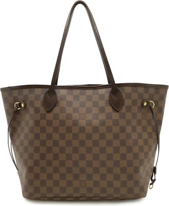 Louis Vuitton Brown Damier Canvas White Pvc Shoulder Bag Tote Bag (Pre-Owned)
