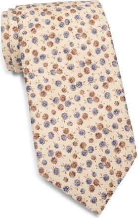 David Donahue Floral Silk Tie in Dune at Nordstrom