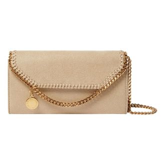Stella McCartney Stella McCartney, Cross Body Bags, female, Beige, Size: ONE SIZE Falabella Continental Wallet