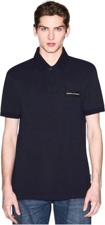 A|X Armani Exchange Katoenen Piqu&eacute; Polo - Heren - Polos - Blauw - XL - Katoen - Tops