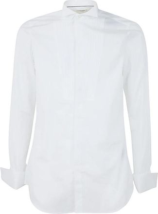 Tintoria Mattei Ceremony Shirt - Heren - Zakelijke Overhemden - Wit - XL - Katoen - Overhemden