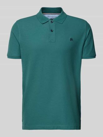 Lerros Poloshirt mit Logo-Stitching Modell PERFORMANCE in Gruen, Gr&ouml;&szlig;e XXXL