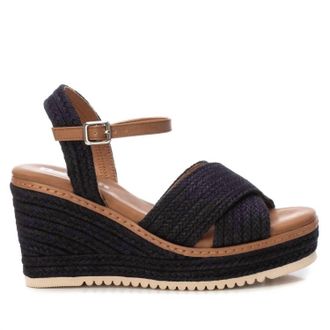 Xti Womens Wedge Heel Sandal In Black
