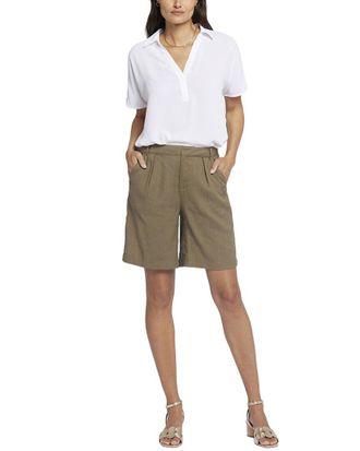 NYDJ Nydj Relaxed Avocado Linen-Blend Short