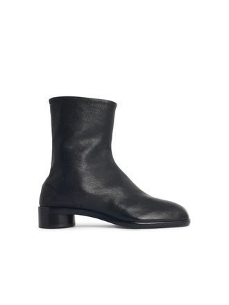 Maison Margiela Tabi Black Leather Ankle Boots