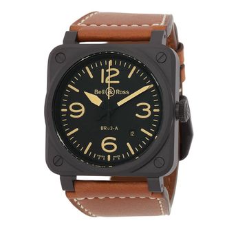 Bell & Ross BR 03 Automatic Black Dial Mens Watch BR03A-HER-CE/SCA