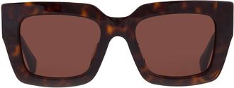 Bottega Veneta Brown Square Ladies Sunglasses BV1212S 002 52