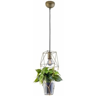 Trio Lampada a sospensione di design con gabbia a pendolo, lampada da soffitto con vaso di fiori in sisal, illuminazione per soggiorno